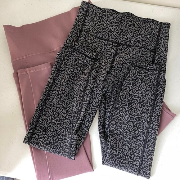 Bundle of 2 Athleta Salutation Stash 7/8 Tights Leggings Womens XS Pockets - Picture 1 of 8
